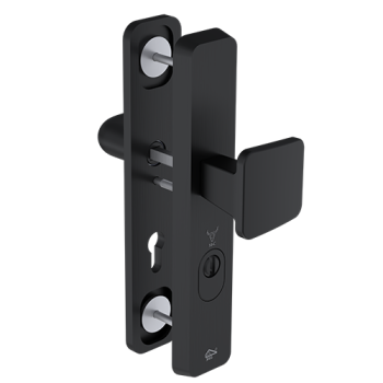 M&C Universeel veiligheidsbeslag knop/kruk PC55 met kerntrekbeveiliging zwart - SKG*** M&C Universeel veiligheidsbeslag knop/kruk PC55 met kerntrekbeveiliging zwart - SKG***