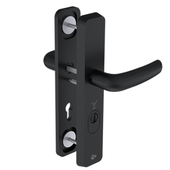 Deurbeslag kruk/kruk PC55 met kerntrekbeveiliging zwart - SKG3 Deurbeslag kruk/kruk PC55 met kerntrekbeveiliging zwart - SKG3