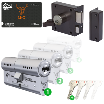 M&C Condor oplegslot (LIPS 1754) - Doornmaat 48 t/m 60 - Draairichting 1 - SKG*** M&C Condor oplegslot (LIPS 1754) - Doornmaat 48 t/m 60 - Draairichting 1 - SKG***