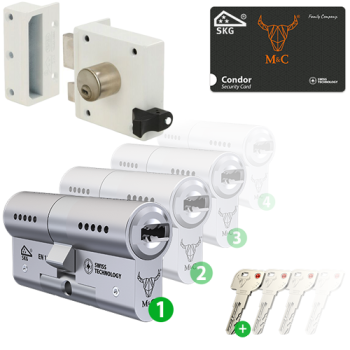 M&C Condor oplegslot (Nemef 4154) - Doornmaat 50 - Draairichting 2 - SKG*** M&C Condor oplegslot (Nemef 4154) - Doornmaat 50 - Draairichting 2 - SKG***